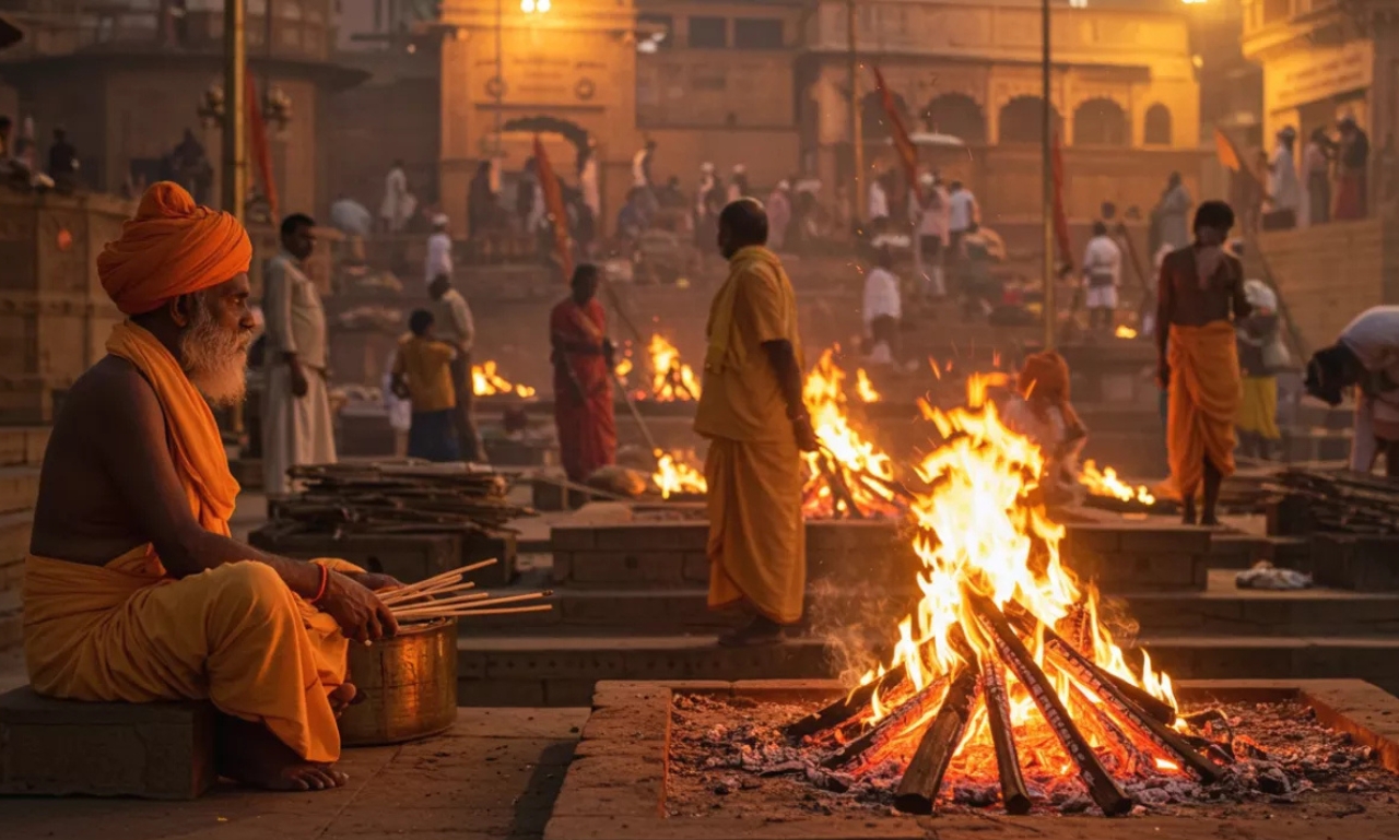 Manikarnika Ghat in Kashi the eternal city