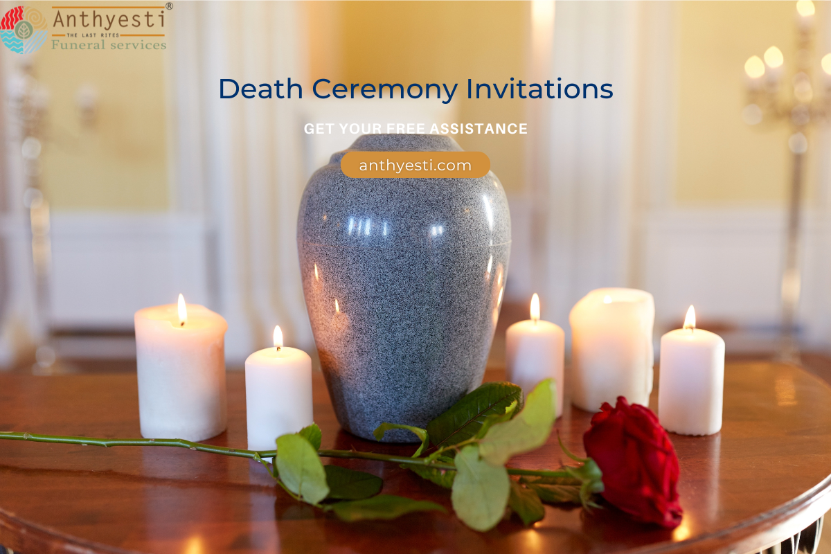 10th, 11th, 12th, and 16th Day Death Ceremony Invitations