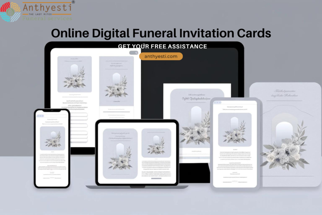 Online Digital Funeral Invitation Cards