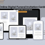 Online Digital Funeral Invitation Cards